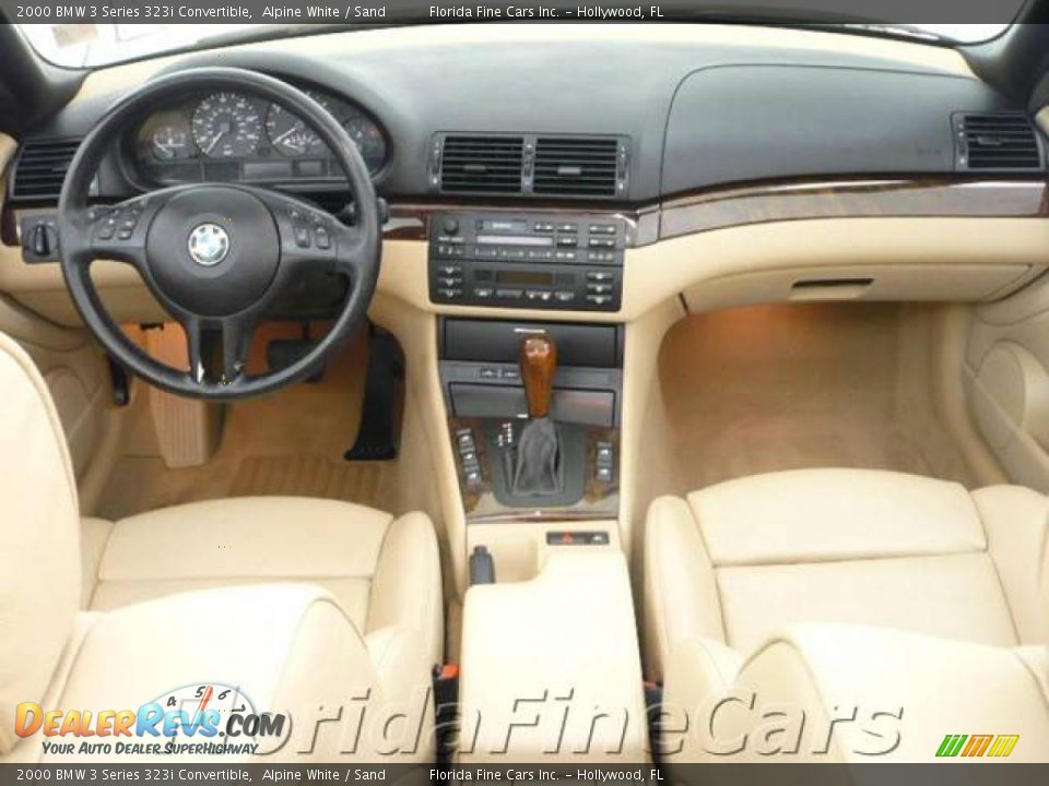 2000 BMW 3 Series 323i Convertible Alpine White / Sand Photo #16