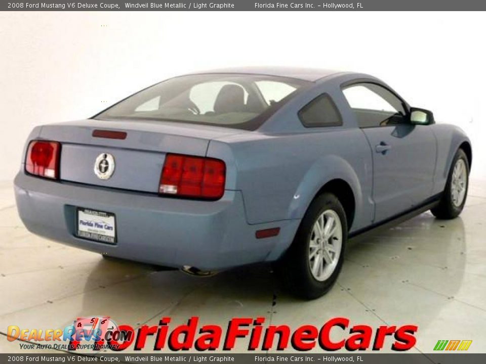2008 Ford Mustang V6 Deluxe Coupe Windveil Blue Metallic / Light Graphite Photo #2