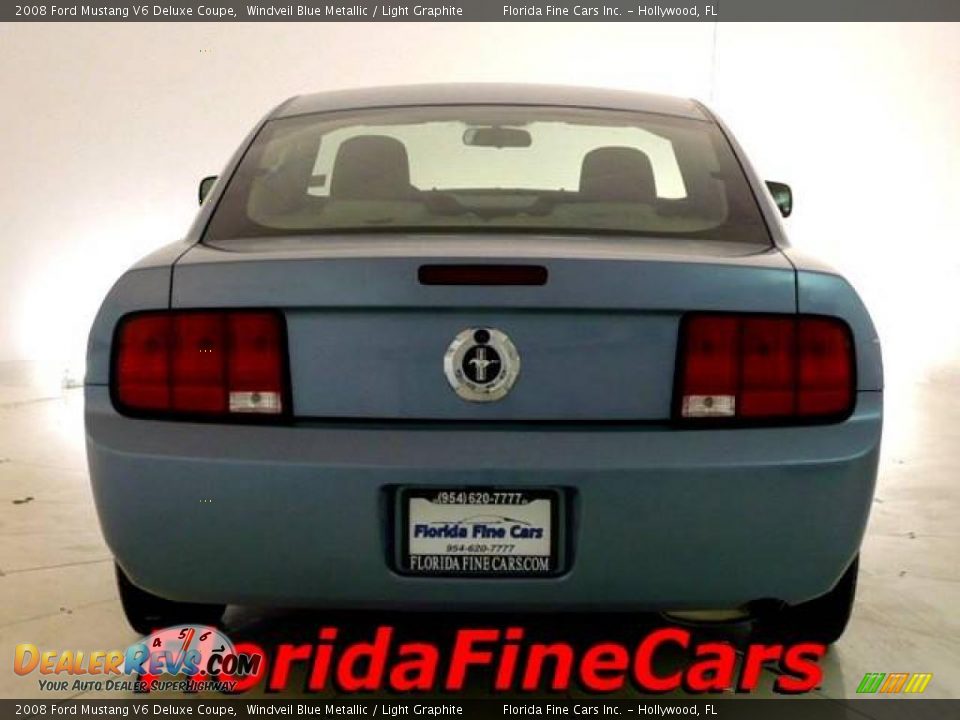 2008 Ford Mustang V6 Deluxe Coupe Windveil Blue Metallic / Light Graphite Photo #6