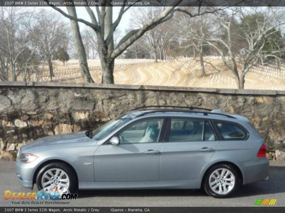 2007 BMW 3 Series 328i Wagon Arctic Metallic / Grey Photo #2