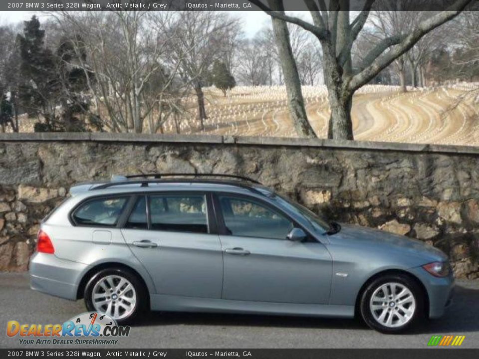 2007 BMW 3 Series 328i Wagon Arctic Metallic / Grey Photo #3