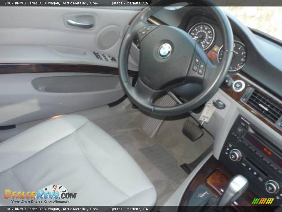 2007 BMW 3 Series 328i Wagon Arctic Metallic / Grey Photo #11