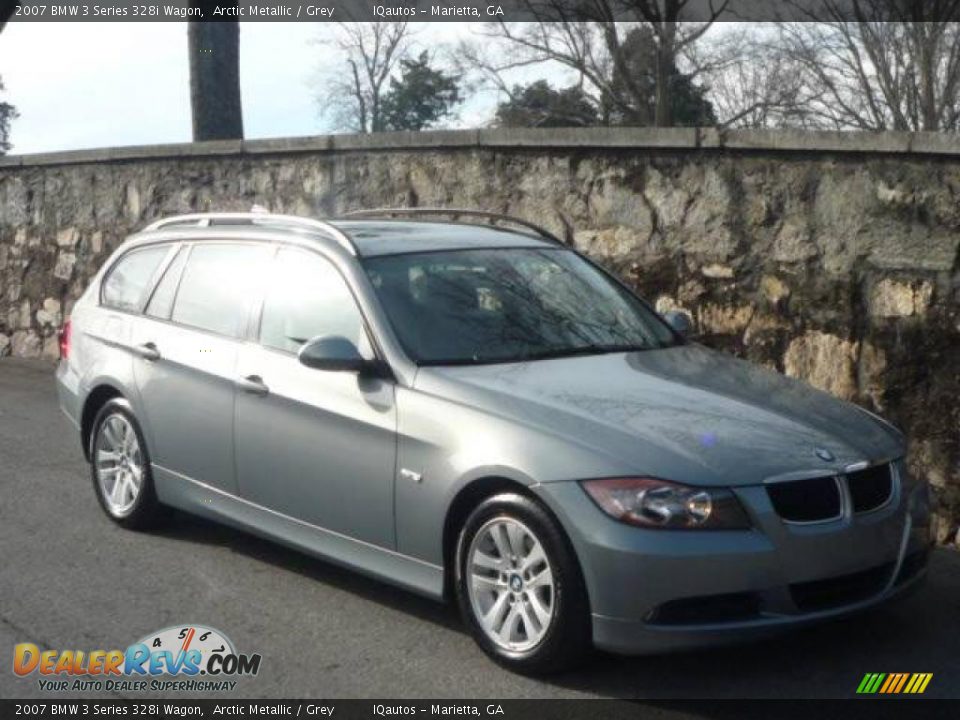 2007 BMW 3 Series 328i Wagon Arctic Metallic / Grey Photo #21