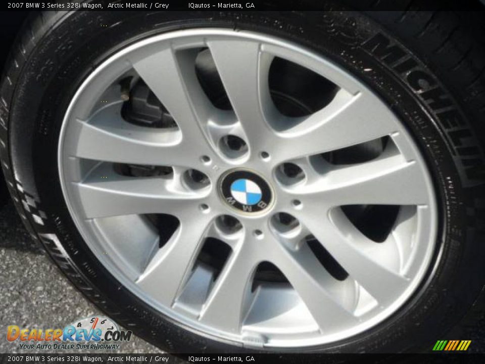 2007 BMW 3 Series 328i Wagon Arctic Metallic / Grey Photo #33