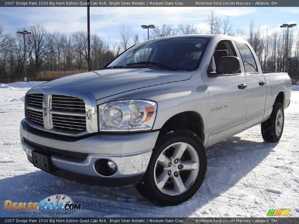 2007 Dodge Ram 1500 Big Horn Edition Quad Cab 4x4 Bright Silver Metallic / Medium Slate Gray Photo #1