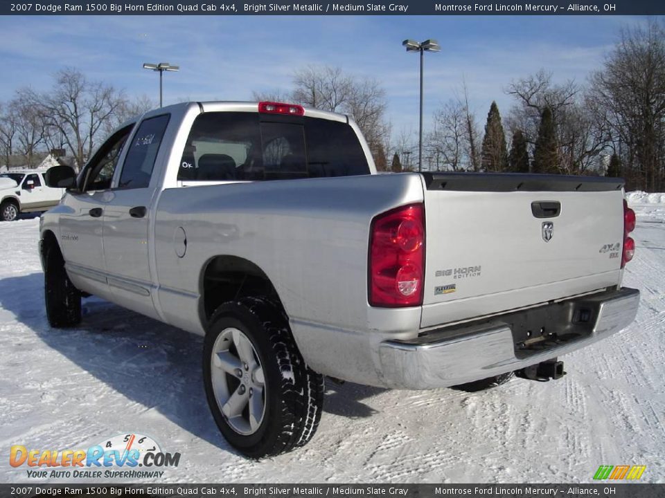2007 Dodge Ram 1500 Big Horn Edition Quad Cab 4x4 Bright Silver Metallic / Medium Slate Gray Photo #3