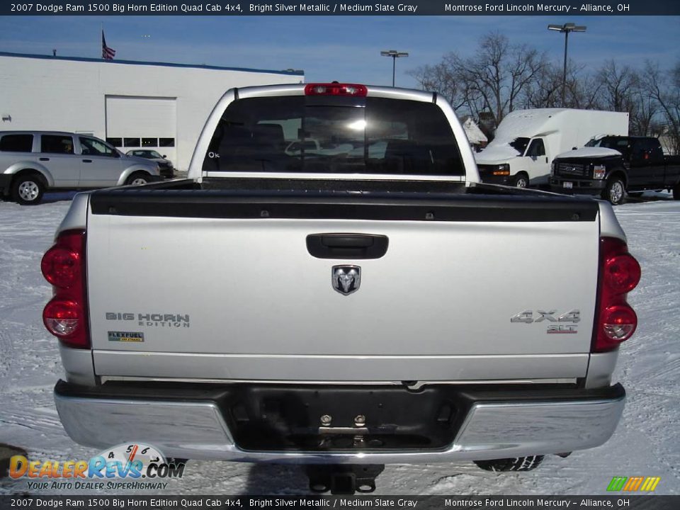 2007 Dodge Ram 1500 Big Horn Edition Quad Cab 4x4 Bright Silver Metallic / Medium Slate Gray Photo #4