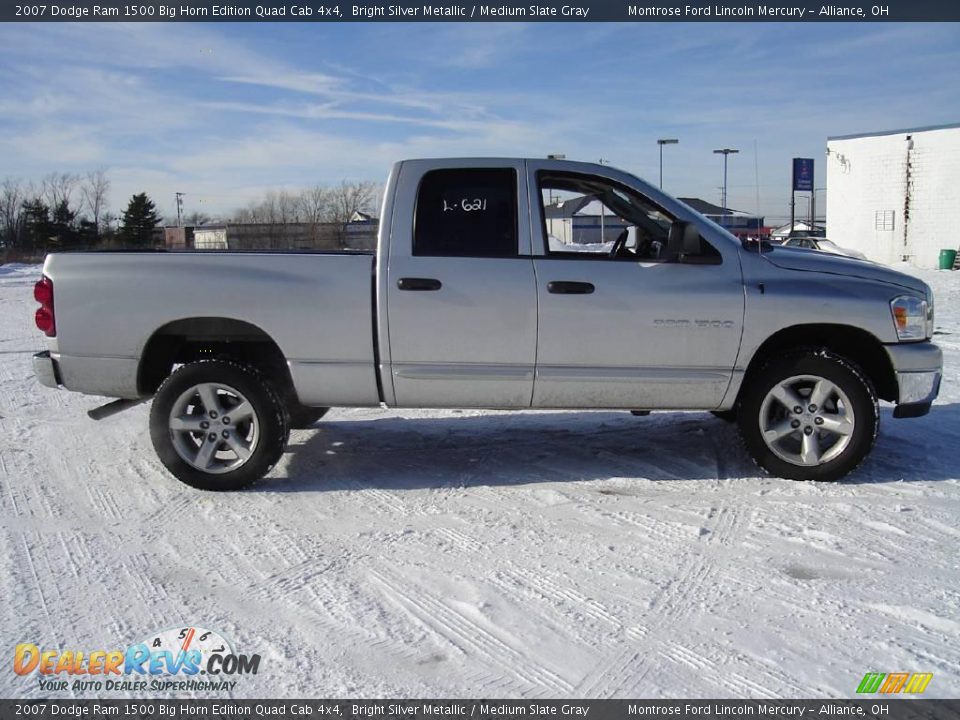 2007 Dodge Ram 1500 Big Horn Edition Quad Cab 4x4 Bright Silver Metallic / Medium Slate Gray Photo #6
