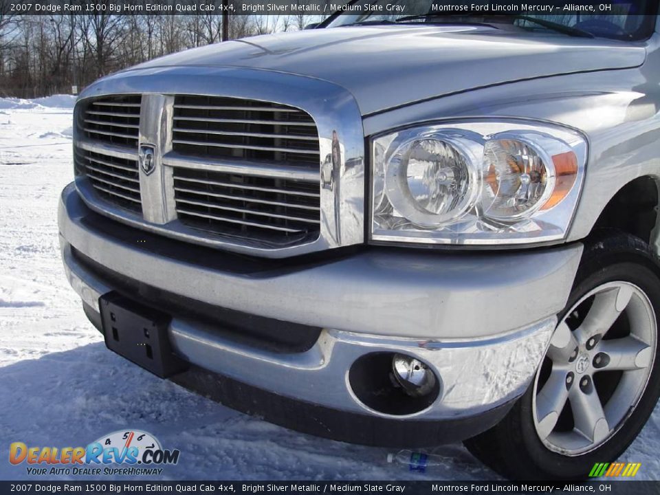 2007 Dodge Ram 1500 Big Horn Edition Quad Cab 4x4 Bright Silver Metallic / Medium Slate Gray Photo #9