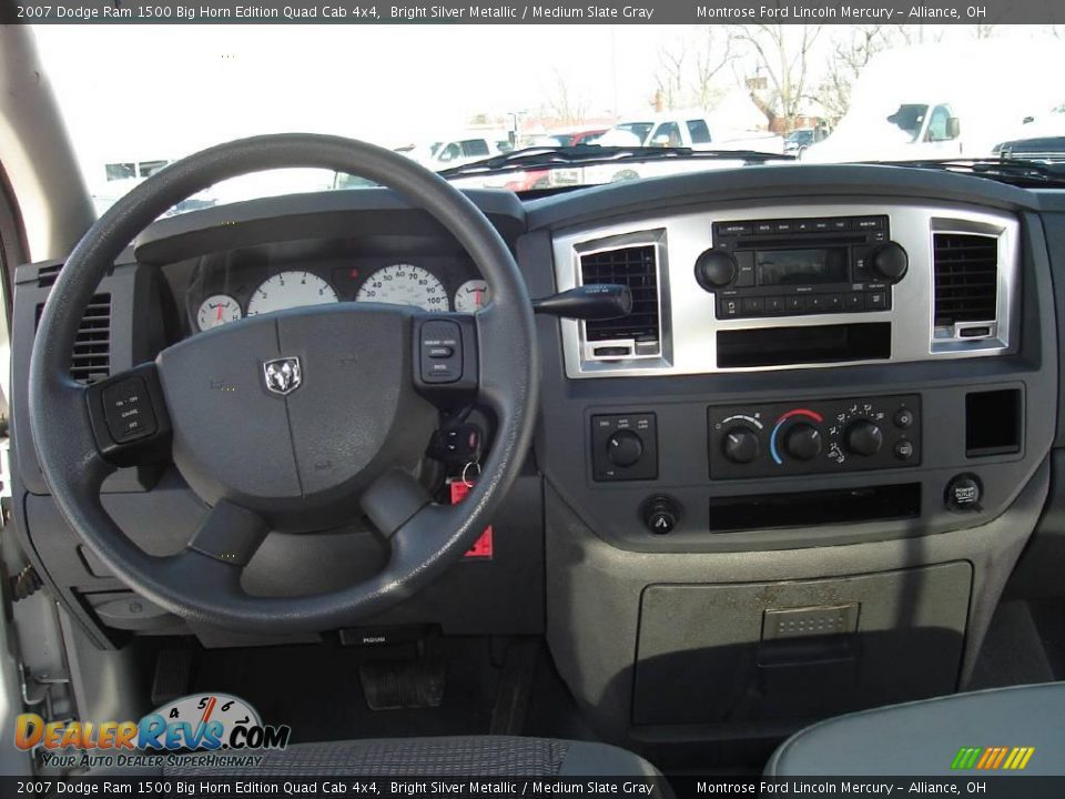 2007 Dodge Ram 1500 Big Horn Edition Quad Cab 4x4 Bright Silver Metallic / Medium Slate Gray Photo #20
