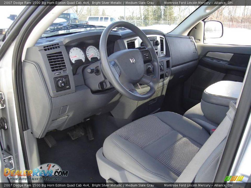 2007 Dodge Ram 1500 Big Horn Edition Quad Cab 4x4 Bright Silver Metallic / Medium Slate Gray Photo #27