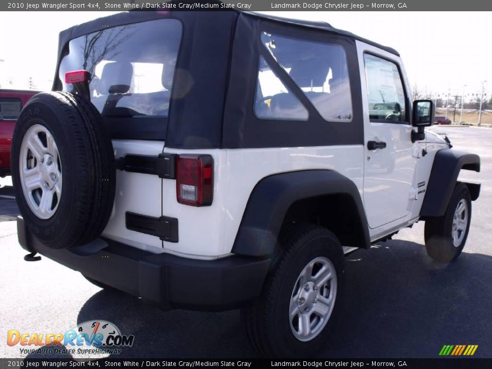 2010 Jeep Wrangler Sport 4x4 Stone White / Dark Slate Gray/Medium Slate Gray Photo #3
