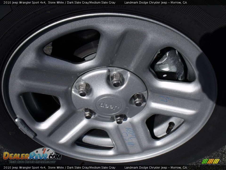 2010 Jeep Wrangler Sport 4x4 Stone White / Dark Slate Gray/Medium Slate Gray Photo #5