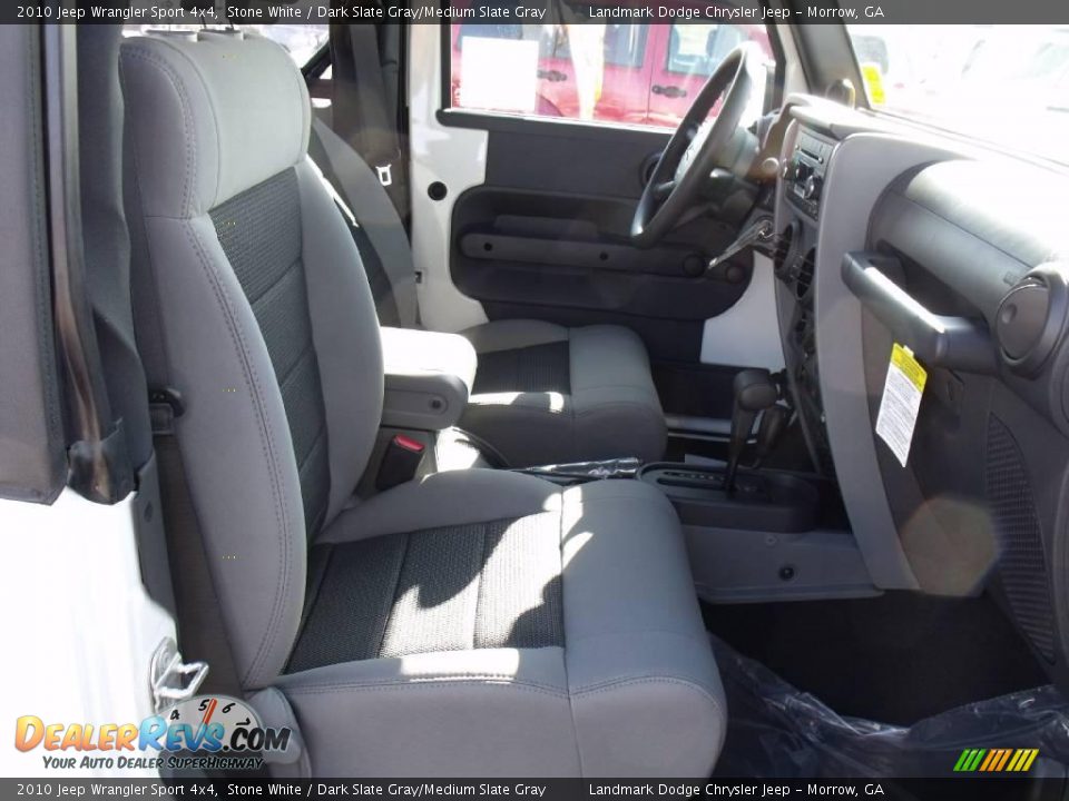 2010 Jeep Wrangler Sport 4x4 Stone White / Dark Slate Gray/Medium Slate Gray Photo #8