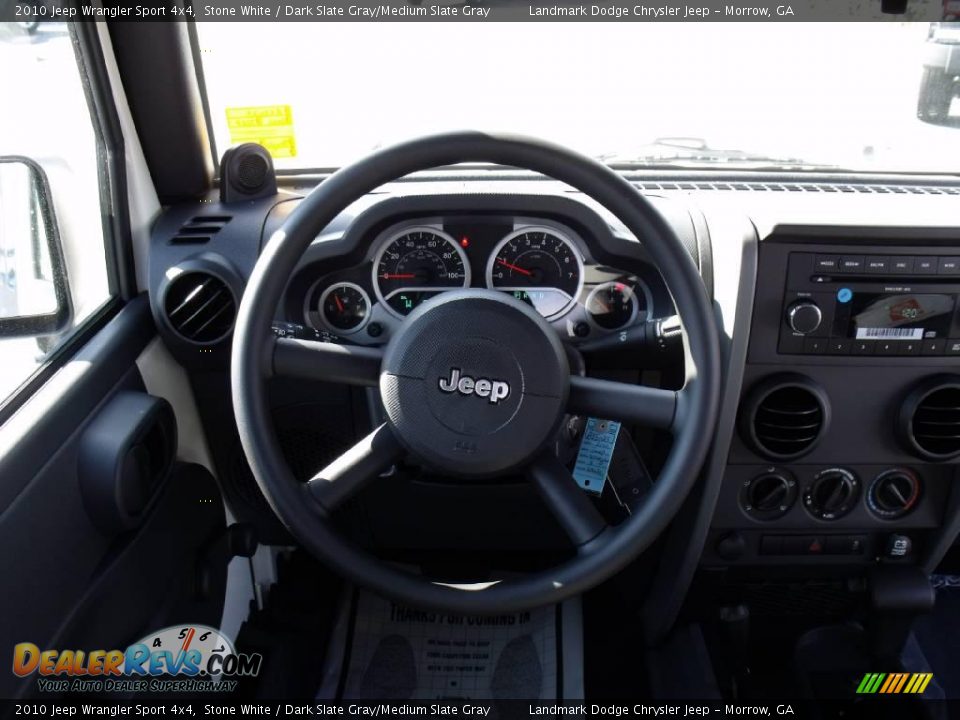 2010 Jeep Wrangler Sport 4x4 Stone White / Dark Slate Gray/Medium Slate Gray Photo #11