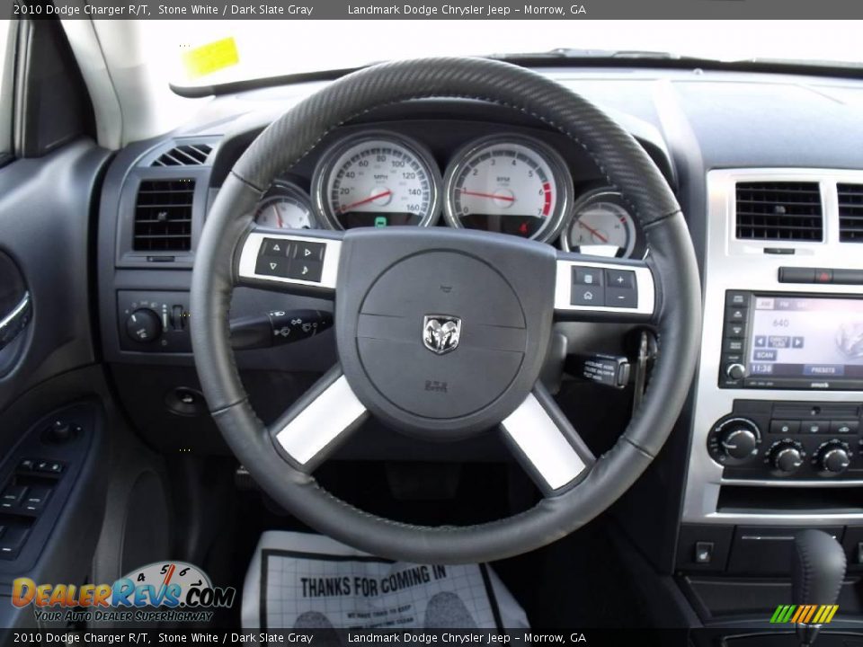 2010 Dodge Charger R/T Stone White / Dark Slate Gray Photo #11