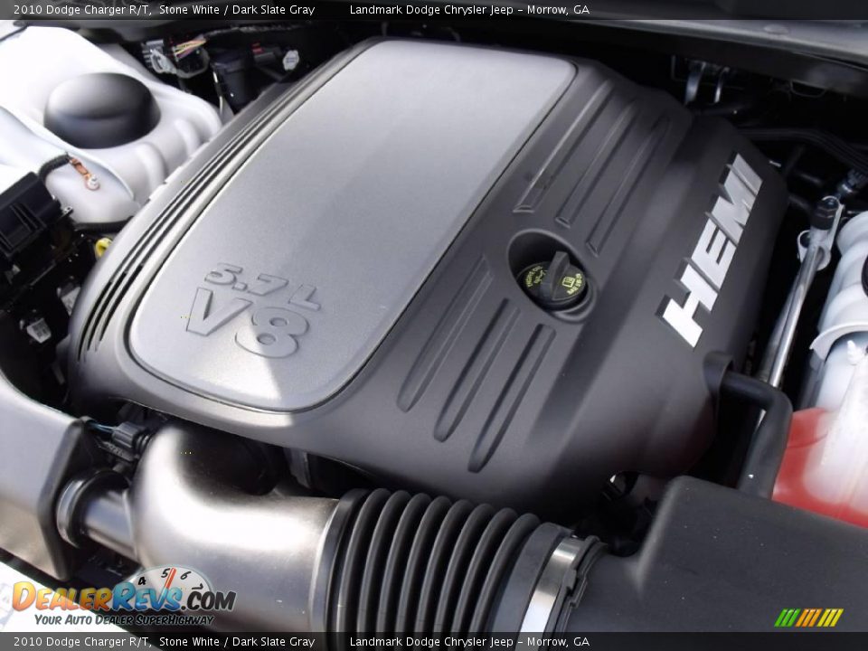 2010 Dodge Charger R/T Stone White / Dark Slate Gray Photo #12