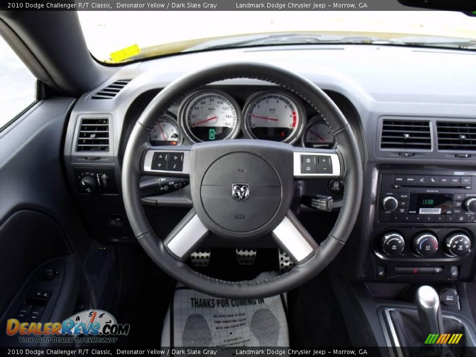 2010 Dodge Challenger R/T Classic Detonator Yellow / Dark Slate Gray Photo #12