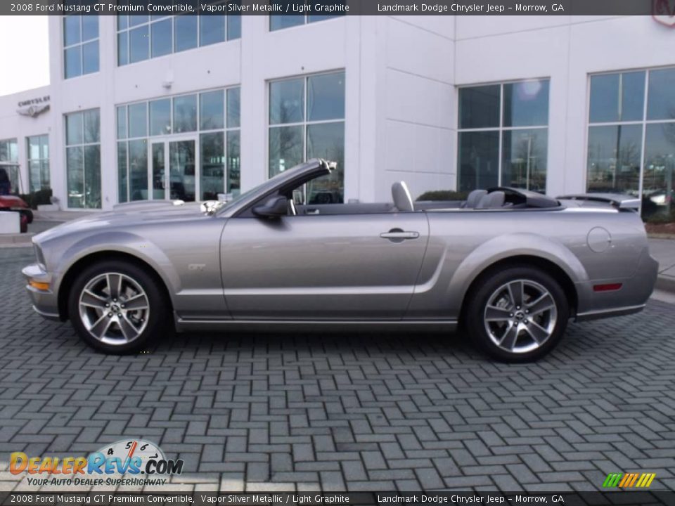 2008 Ford Mustang GT Premium Convertible Vapor Silver Metallic / Light Graphite Photo #2