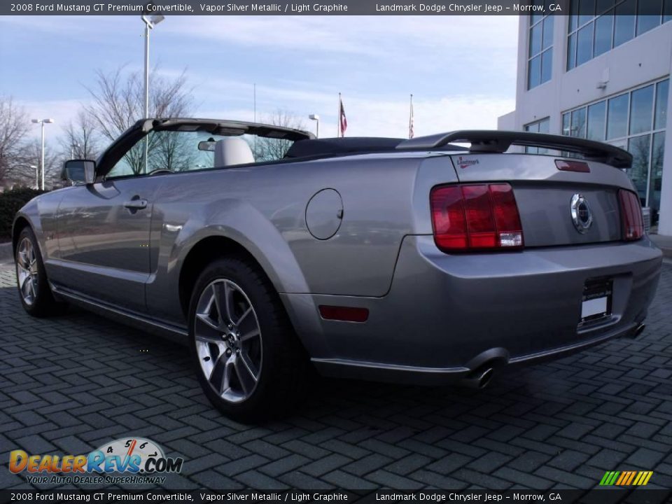 2008 Ford Mustang GT Premium Convertible Vapor Silver Metallic / Light Graphite Photo #3
