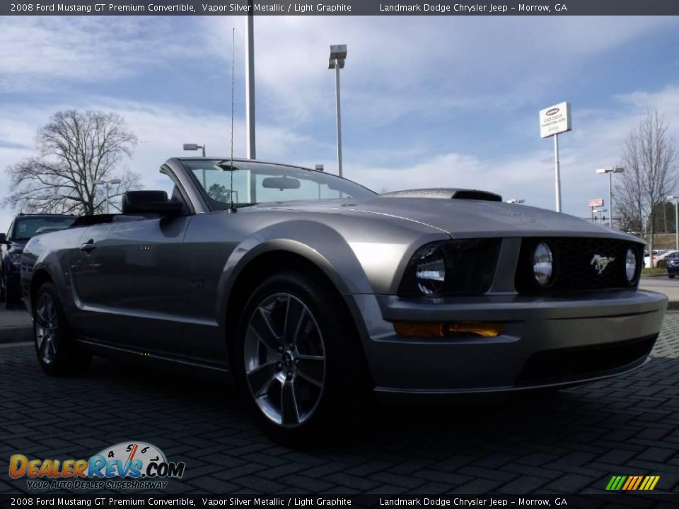 2008 Ford Mustang GT Premium Convertible Vapor Silver Metallic / Light Graphite Photo #7