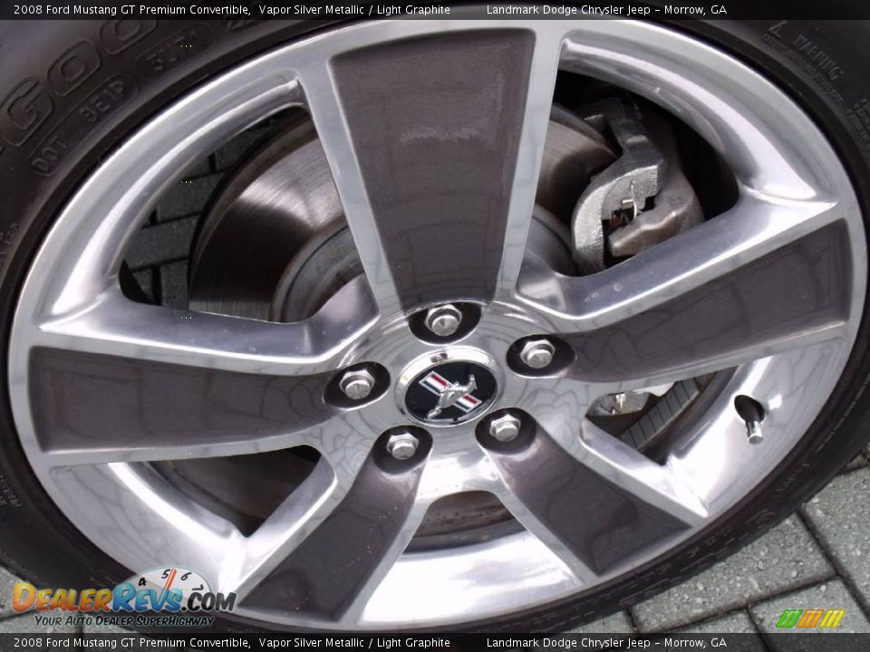 2008 Ford Mustang GT Premium Convertible Vapor Silver Metallic / Light Graphite Photo #9