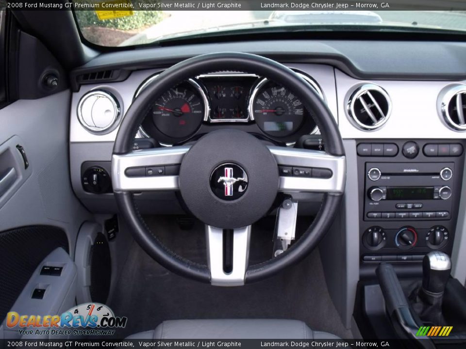 2008 Ford Mustang GT Premium Convertible Vapor Silver Metallic / Light Graphite Photo #19