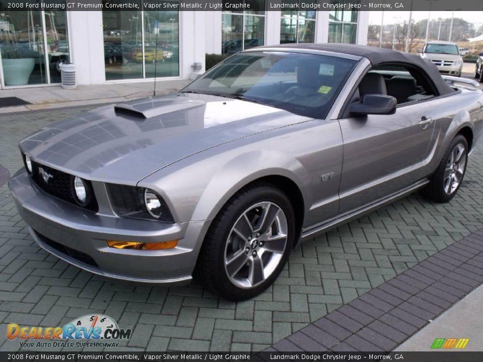 2008 Ford Mustang GT Premium Convertible Vapor Silver Metallic / Light Graphite Photo #20