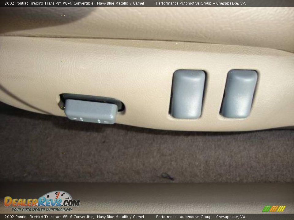 2002 Pontiac Firebird Trans Am WS-6 Convertible Navy Blue Metallic / Camel Photo #12
