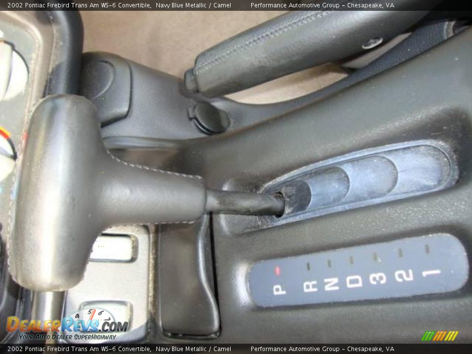 2002 Pontiac Firebird Trans Am WS-6 Convertible Navy Blue Metallic / Camel Photo #14