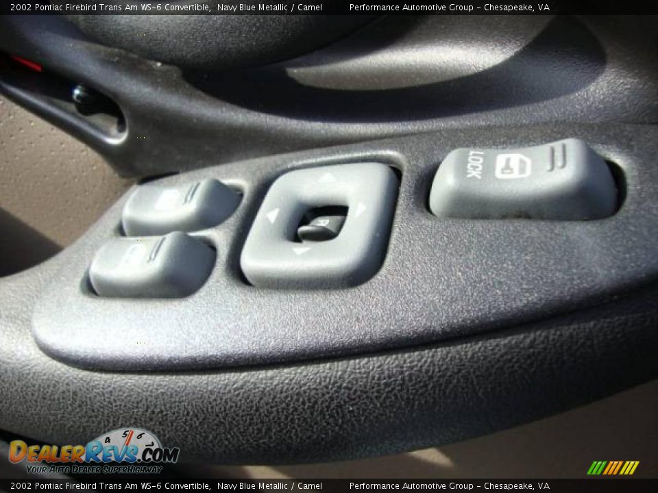 2002 Pontiac Firebird Trans Am WS-6 Convertible Navy Blue Metallic / Camel Photo #17