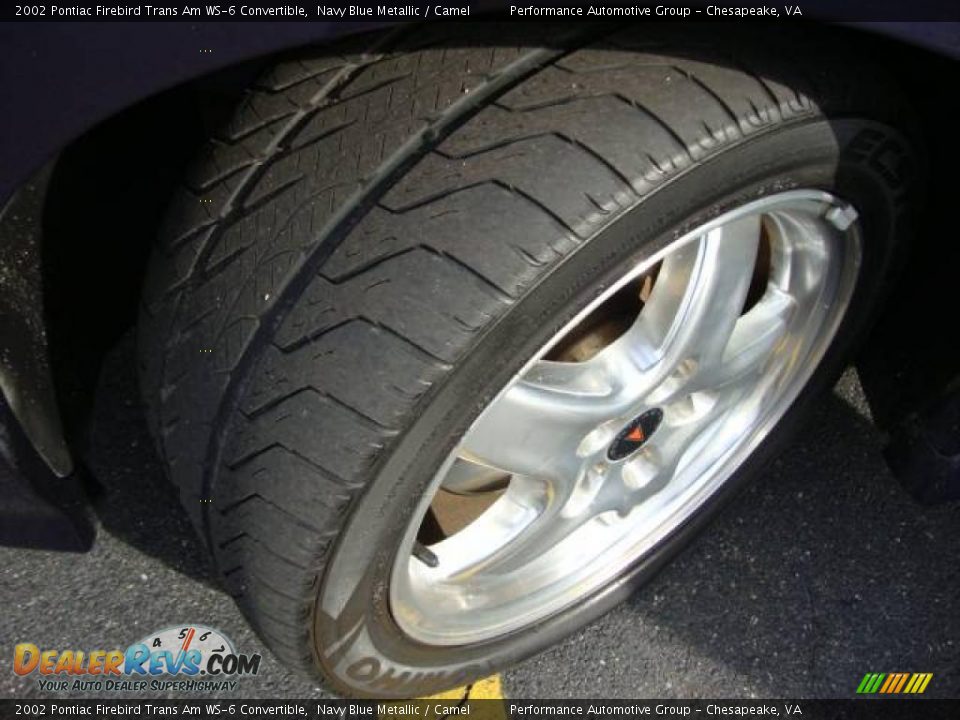 2002 Pontiac Firebird Trans Am WS-6 Convertible Navy Blue Metallic / Camel Photo #18