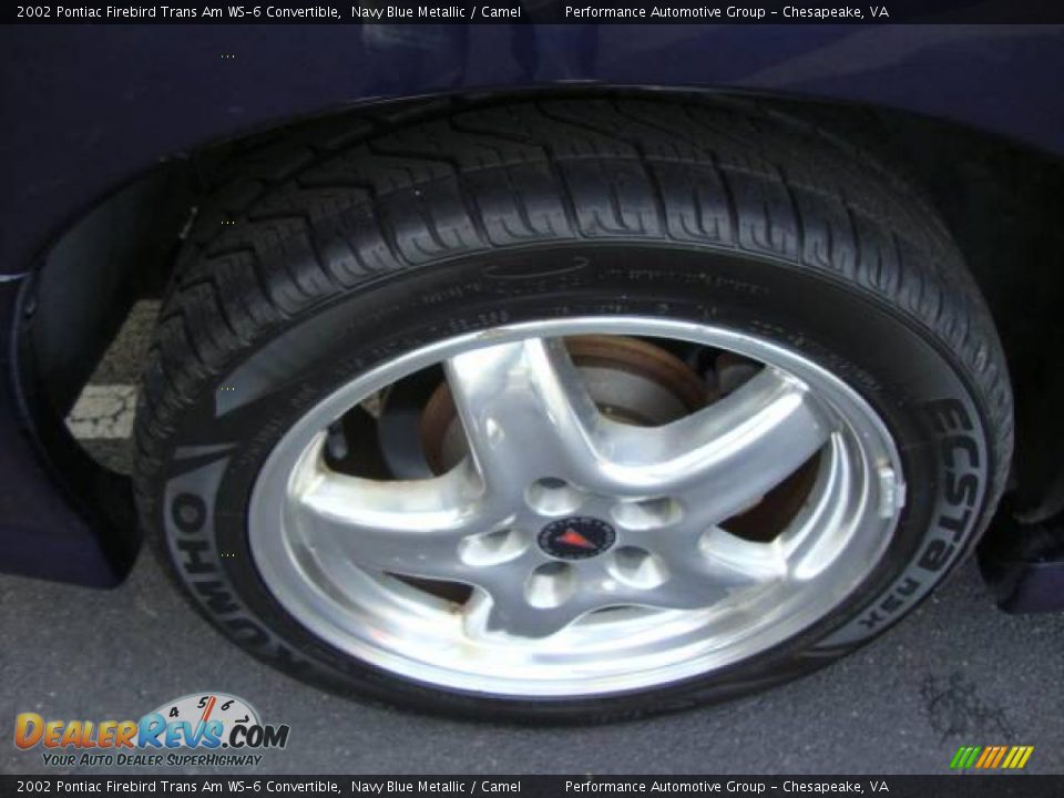 2002 Pontiac Firebird Trans Am WS-6 Convertible Navy Blue Metallic / Camel Photo #21
