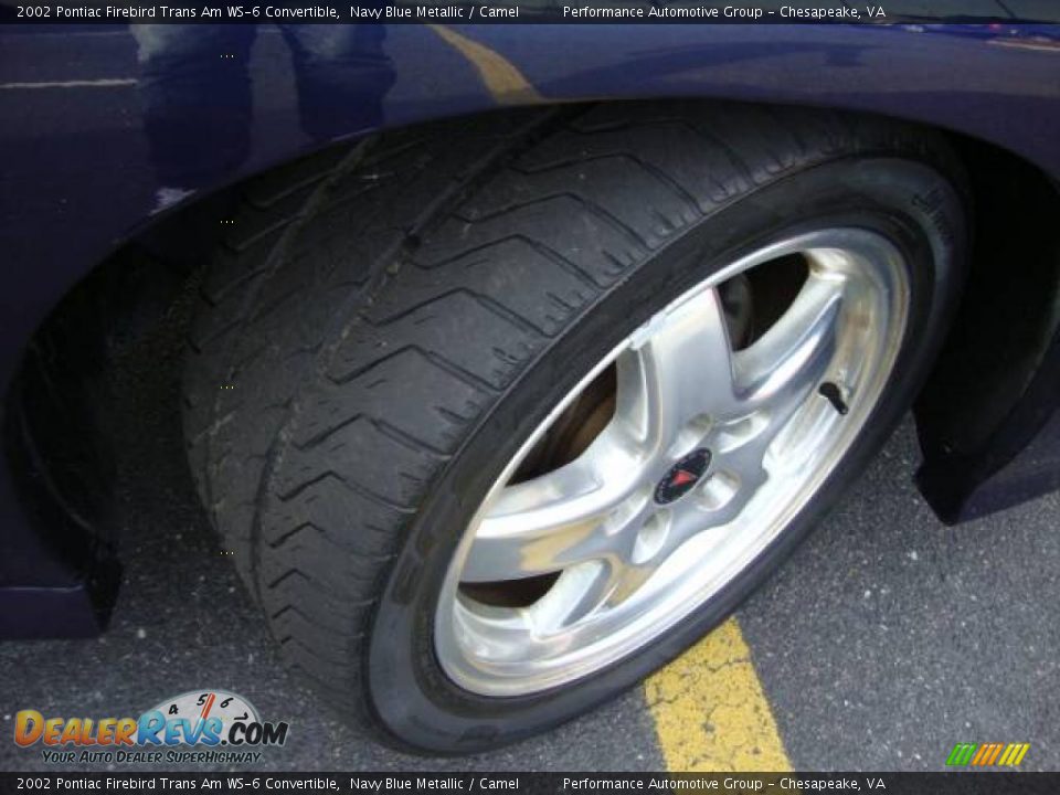 2002 Pontiac Firebird Trans Am WS-6 Convertible Navy Blue Metallic / Camel Photo #22