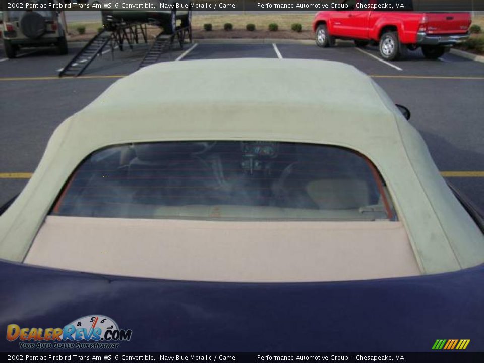 2002 Pontiac Firebird Trans Am WS-6 Convertible Navy Blue Metallic / Camel Photo #27