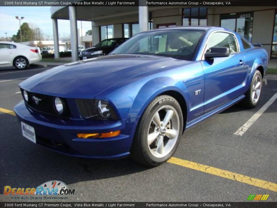 2006 Ford Mustang GT Premium Coupe Vista Blue Metallic / Light Parchment Photo #1
