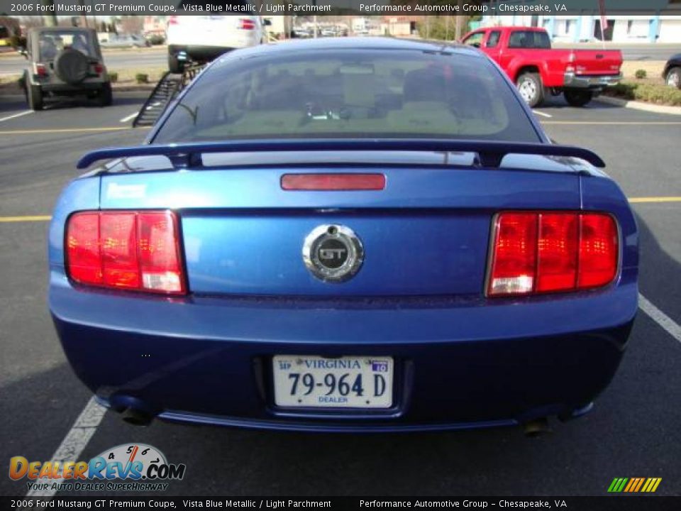 2006 Ford Mustang GT Premium Coupe Vista Blue Metallic / Light Parchment Photo #4