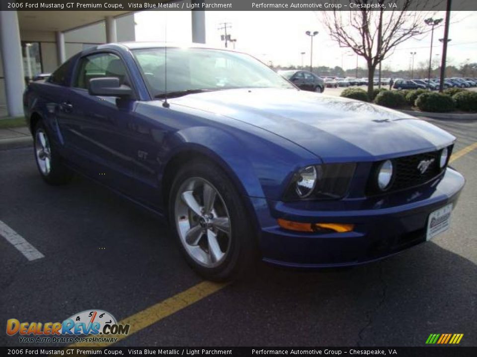 2006 Ford Mustang GT Premium Coupe Vista Blue Metallic / Light Parchment Photo #7