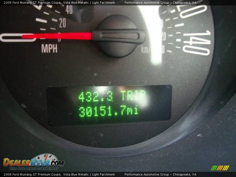 2006 Ford Mustang GT Premium Coupe Vista Blue Metallic / Light Parchment Photo #16