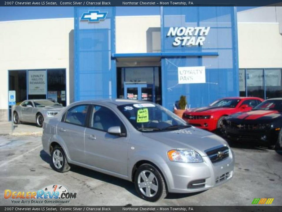 2007 Chevrolet Aveo LS Sedan Cosmic Silver / Charcoal Black Photo #1