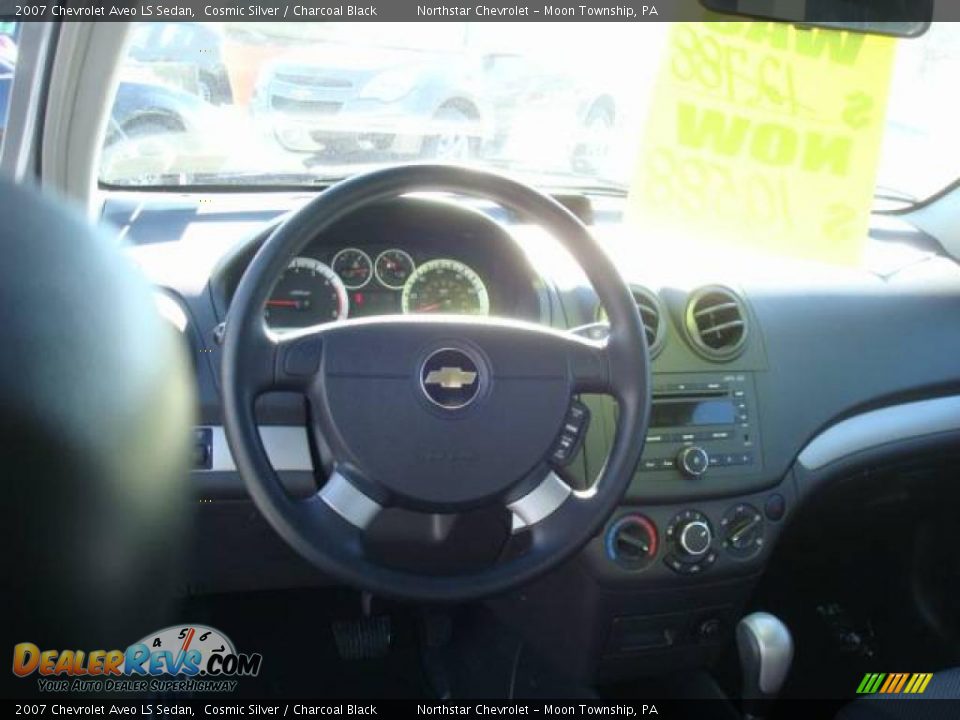 2007 Chevrolet Aveo LS Sedan Cosmic Silver / Charcoal Black Photo #12