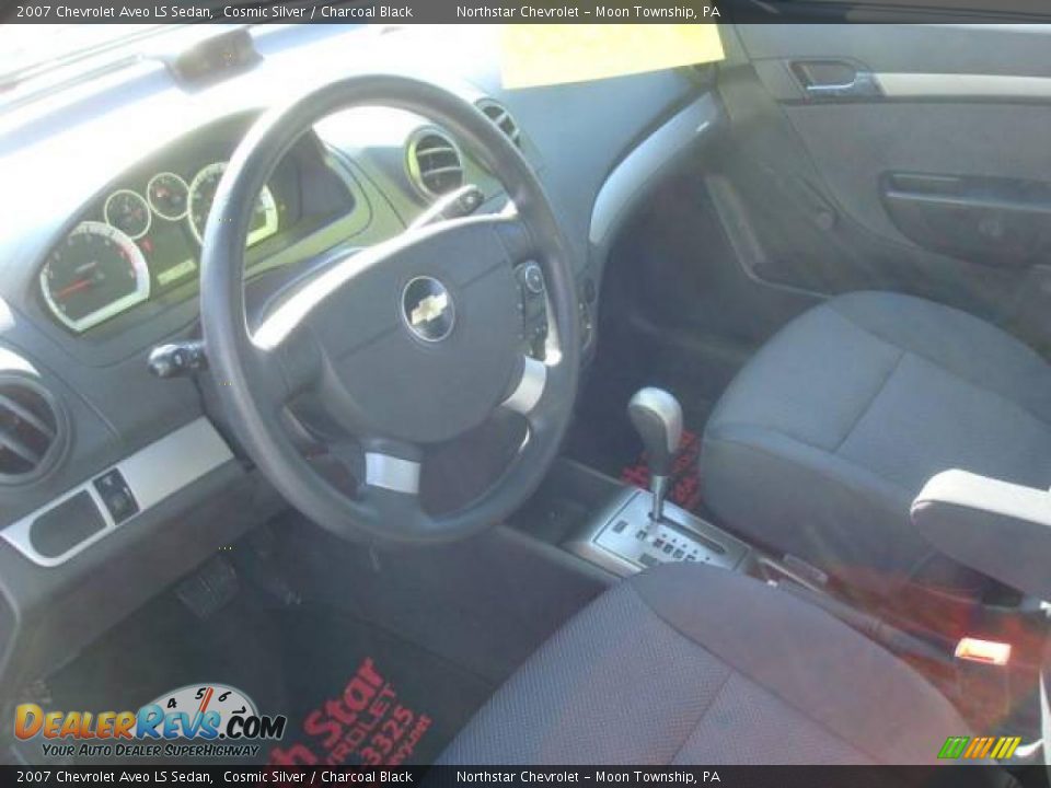 2007 Chevrolet Aveo LS Sedan Cosmic Silver / Charcoal Black Photo #15