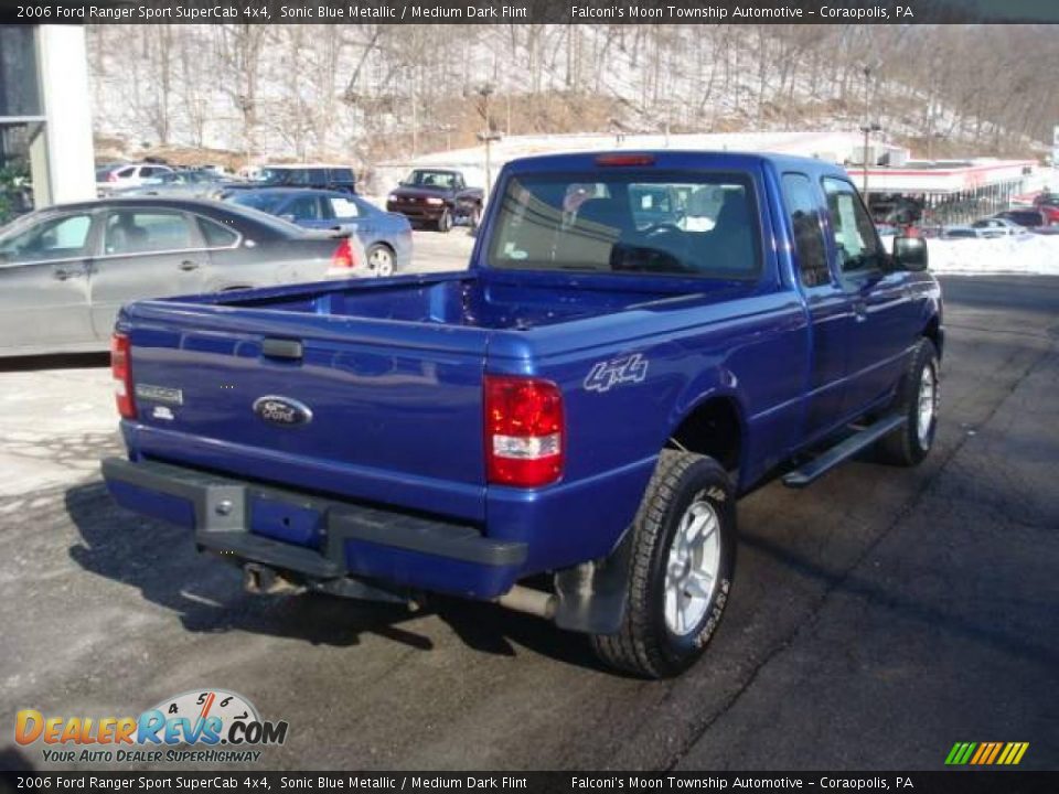 2006 Ford Ranger Sport SuperCab 4x4 Sonic Blue Metallic / Medium Dark Flint Photo #2
