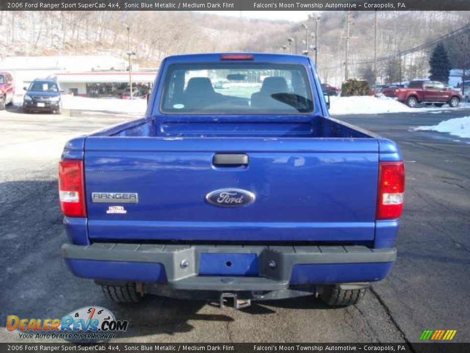 2006 Ford Ranger Sport SuperCab 4x4 Sonic Blue Metallic / Medium Dark Flint Photo #3