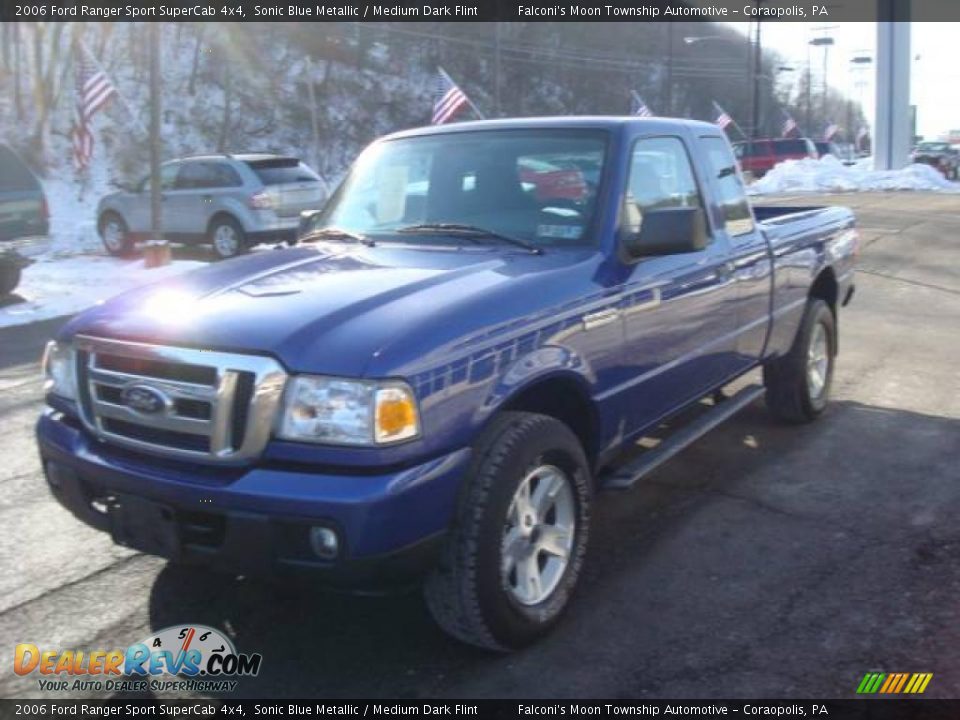 2006 Ford Ranger Sport SuperCab 4x4 Sonic Blue Metallic / Medium Dark Flint Photo #5