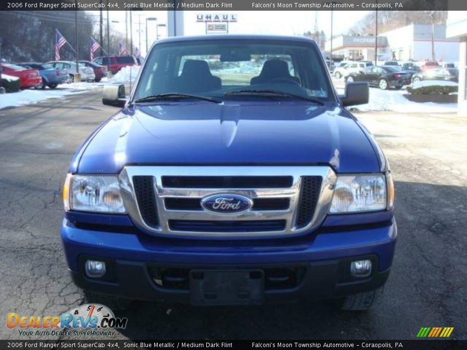 2006 Ford Ranger Sport SuperCab 4x4 Sonic Blue Metallic / Medium Dark Flint Photo #6