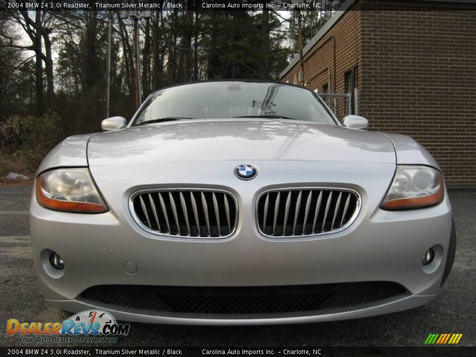2004 BMW Z4 3.0i Roadster Titanium Silver Metallic / Black Photo #3