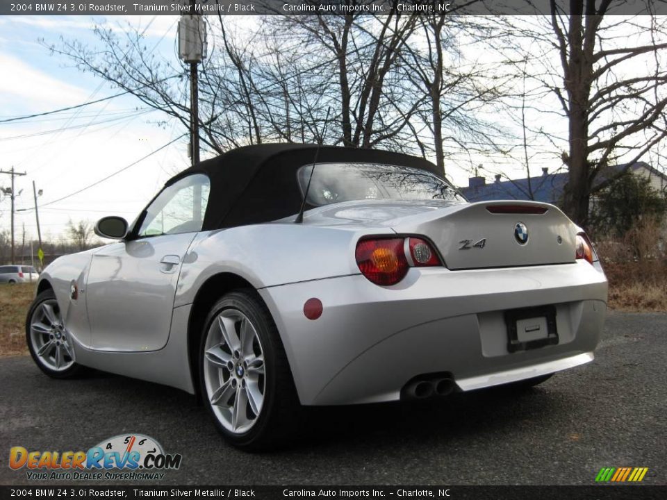 2004 BMW Z4 3.0i Roadster Titanium Silver Metallic / Black Photo #6