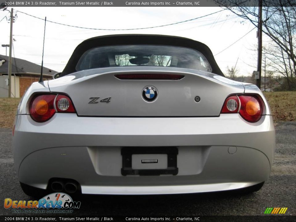 2004 BMW Z4 3.0i Roadster Titanium Silver Metallic / Black Photo #7