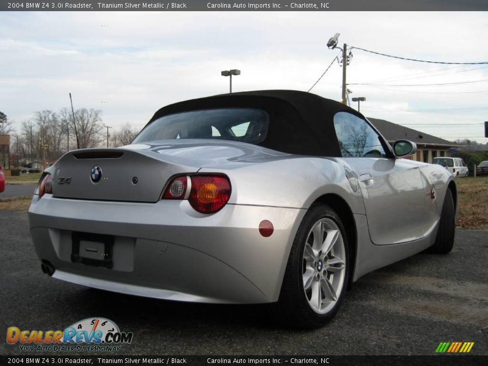 2004 BMW Z4 3.0i Roadster Titanium Silver Metallic / Black Photo #8
